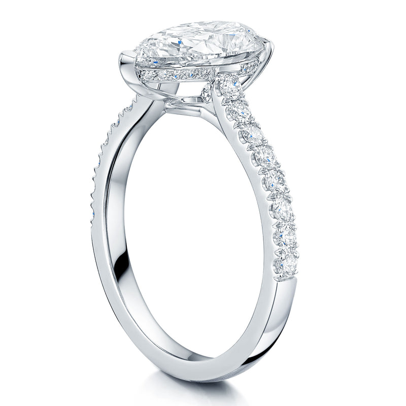 Berry's Platinum Diamond Pear Shape Ring - Berry's Jewellers