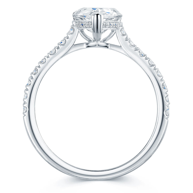 Berry's Platinum Diamond Pear Shape Ring - Berry's Jewellers