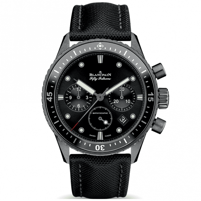 Blancpain Fifty-Fathoms Bathyscaphe Ceramic Automatic Strap Watch