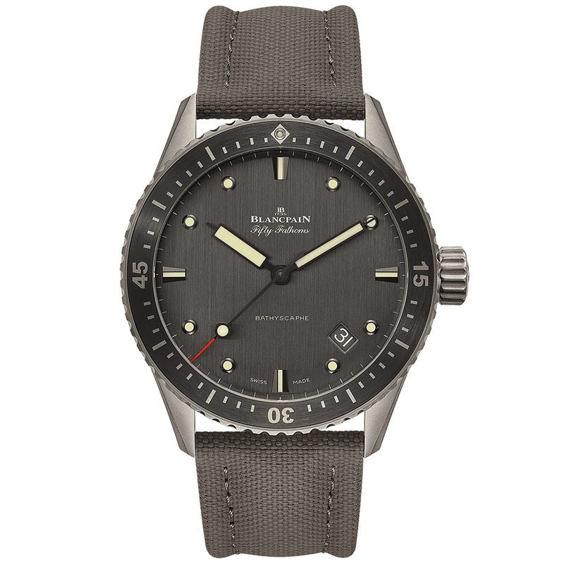 Blancpain Fifty Fathoms Bathyscaphe Titanium 43mm Men's Strap Watch