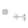 Berry's 18ct White Gold Cushion Cut Diamond Halo Stud Earrings - Berry's Jewellers