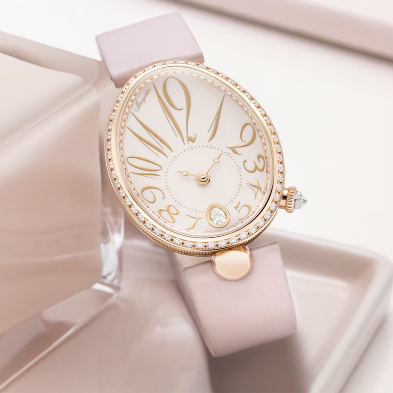 Breguet Reine de Naples 8918 18ct Rose Gold Diamond Set Strap Watch - Berry's Jewellers