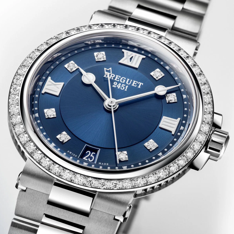 Breguet Marine 34mm Blue Dial Automatic Bracelet Watch - Berry's Jewellers