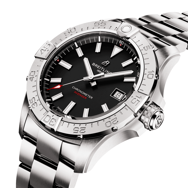 Breitling Avenger 42mm Black Dial Automatic Bracelet Watch - Berry's Jewellers