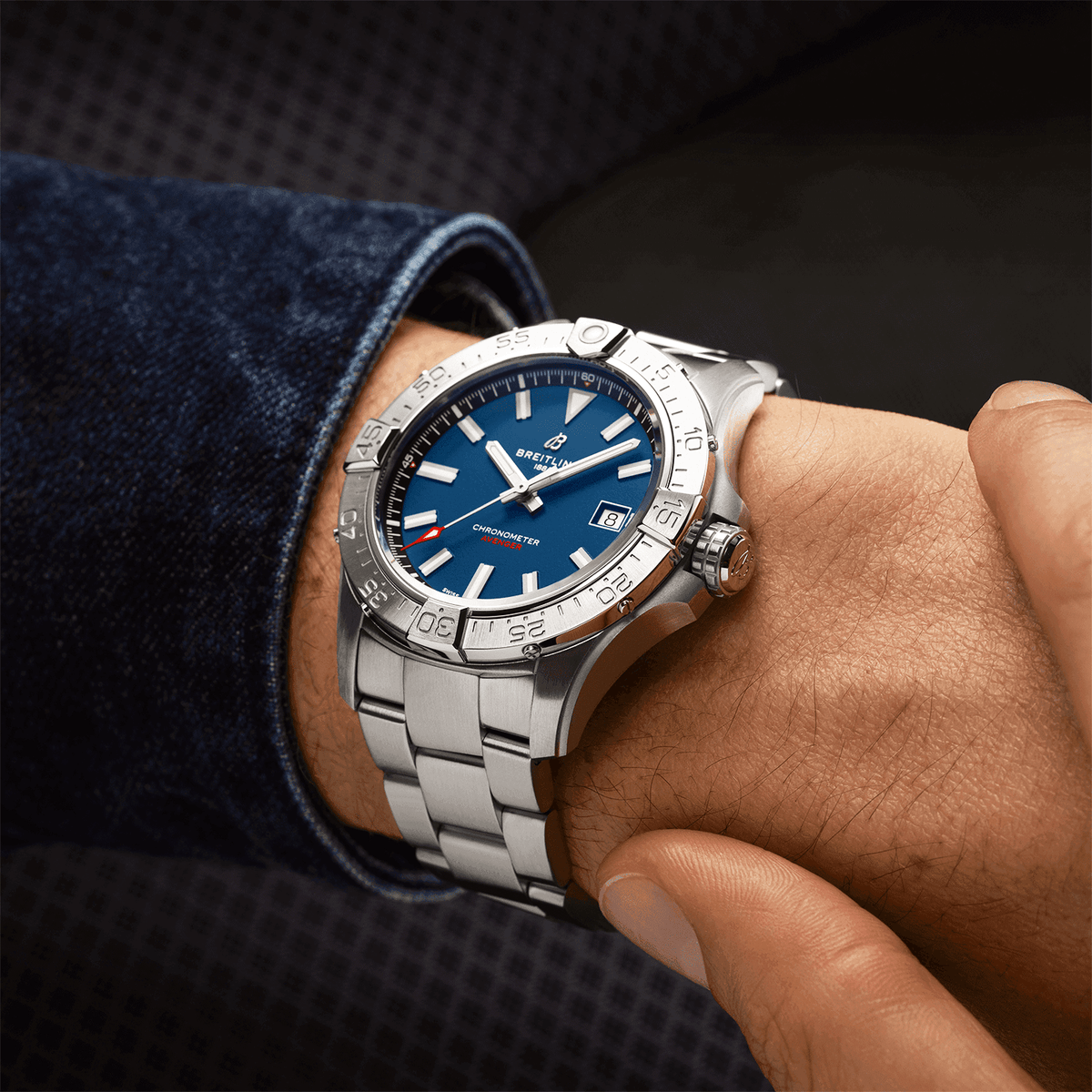 Breitling Avenger 42mm Blue Dial Automatic Bracelet Watch - Berry's Jewellers