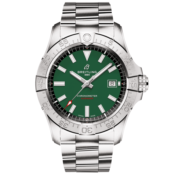 Breitling Avenger 42mm Green Dial Automatic Bracelet Watch - Berry's Jewellers