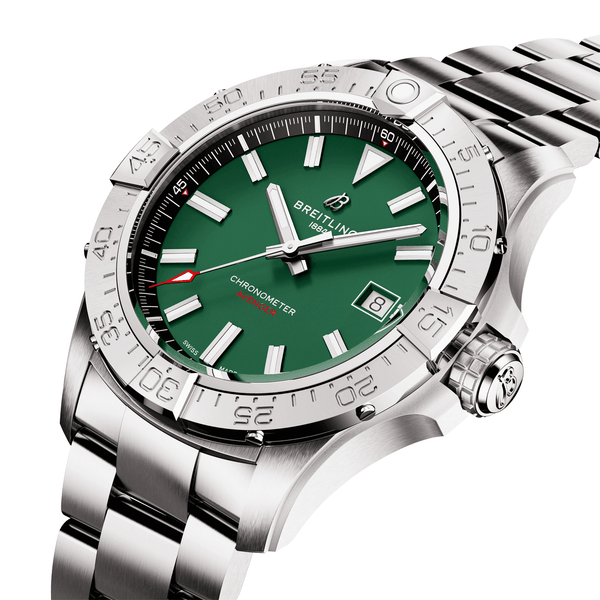 Breitling Avenger 42mm Green Dial Automatic Bracelet Watch - Berry's Jewellers