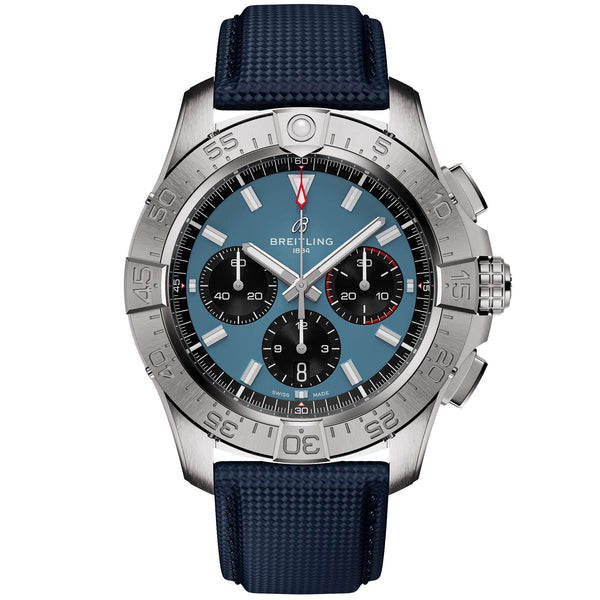 Breitling Avenger 44mm Blue Dial Automatic Chronograph Strap Watch - Berry's Jewellers