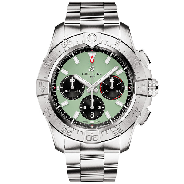 Breitling Avenger 44mm Green Dial Automatic Chronograph Bracelet Watch - Berry's Jewellers