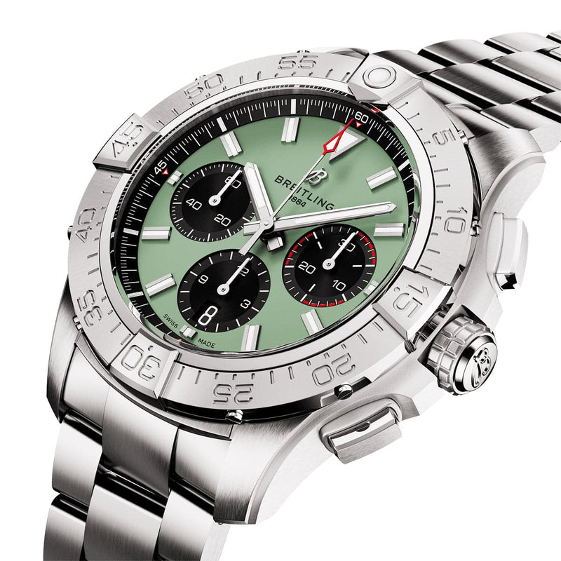 Breitling Avenger 44mm Green Dial Automatic Chronograph Bracelet Watch - Berry's Jewellers