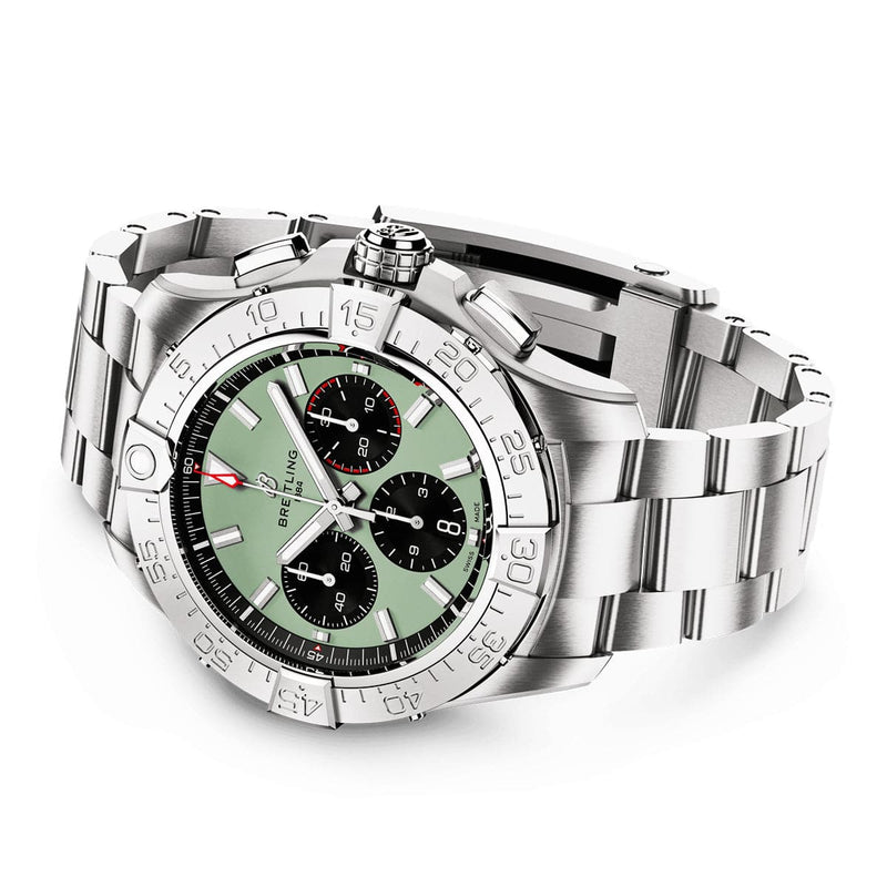 Breitling Avenger 44mm Green Dial Automatic Chronograph Bracelet Watch - Berry's Jewellers