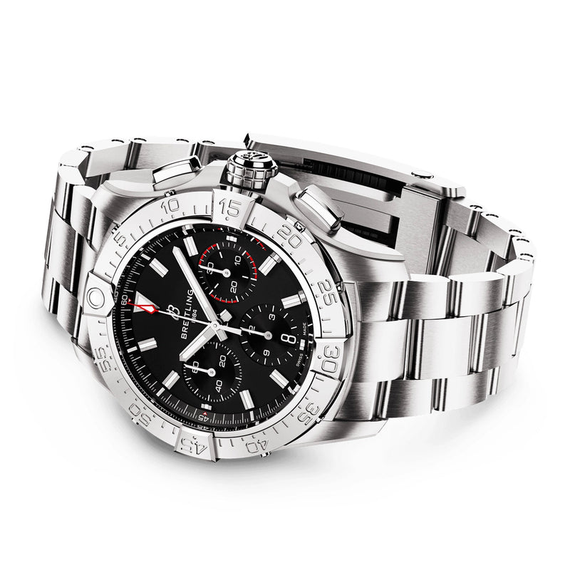 Breitling Avenger Chronograph 42mm Black Dial Automatic Bracelet Watch - Berry's Jewellers