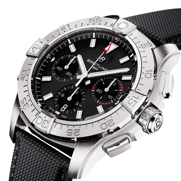 Breitling Avenger Chronograph 42mm Black Dial Automatic Strap Watch - Berry's Jewellers