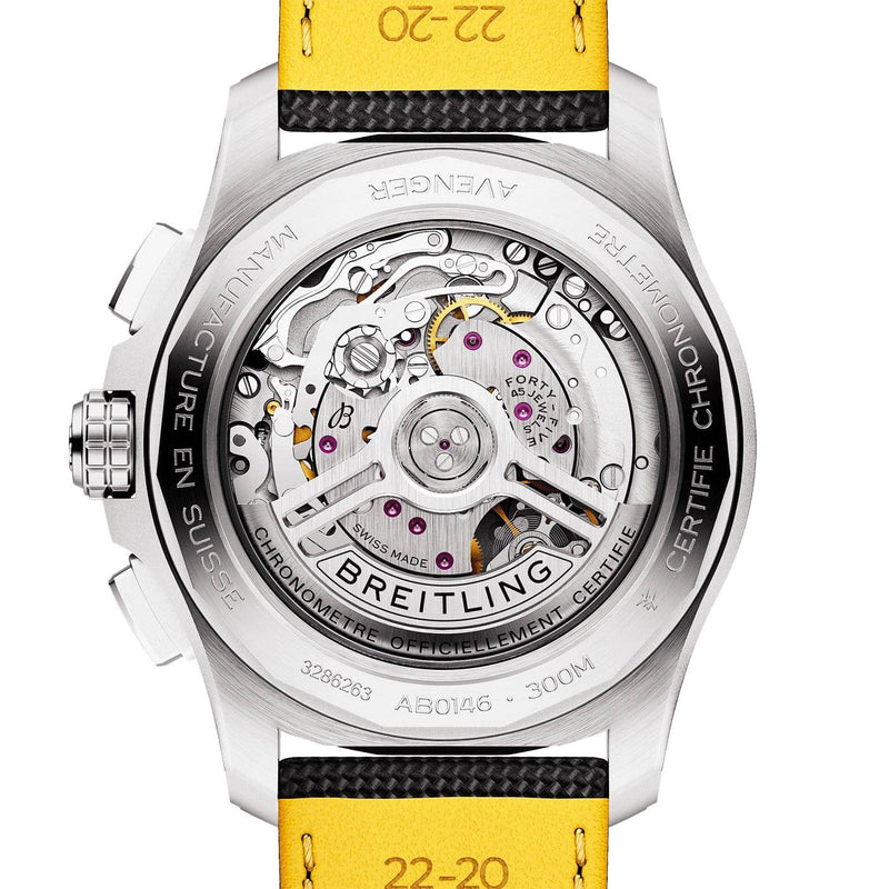 Breitling Avenger Chronograph 42mm Black Dial Automatic Strap Watch - Berry's Jewellers