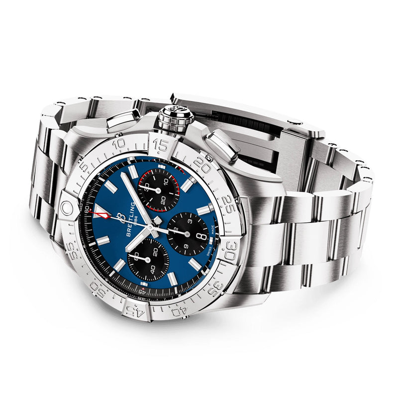 Breitling Avenger Chronograph 42mm Blue Dial Automatic Bracelet Watch - Berry's Jewellers