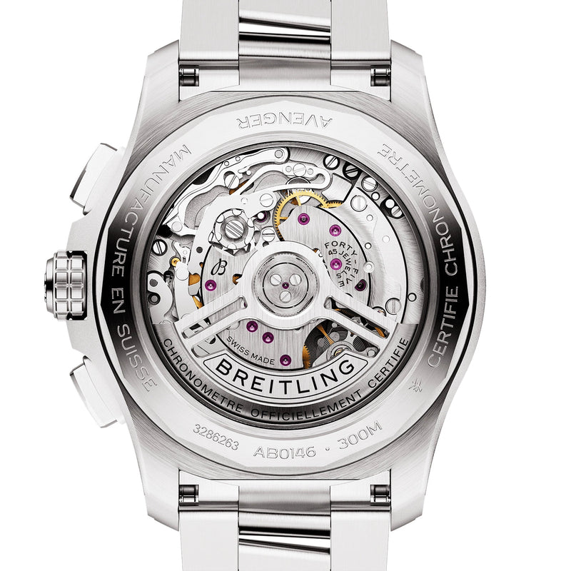 Breitling Avenger Chronograph 42mm Blue Dial Automatic Bracelet Watch - Berry's Jewellers