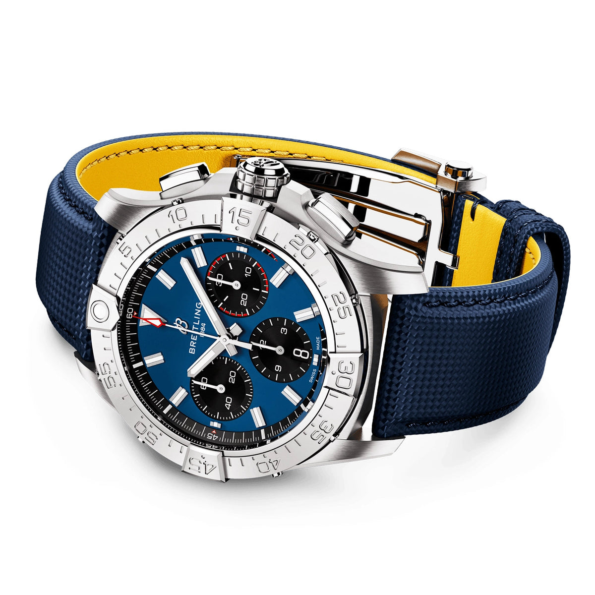 Breitling Avenger Chronograph 42mm Blue Dial Automatic Strap Watch - Berry's Jewellers