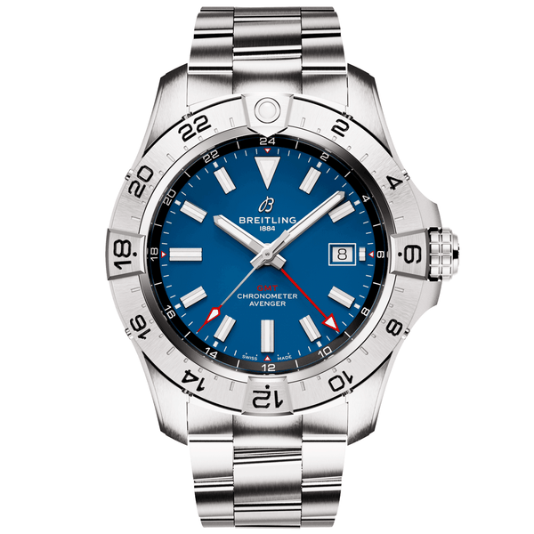 Breitling Avenger GMT 44mm Blue Dial Automatic Bracelet Watch - Berry's Jewellers