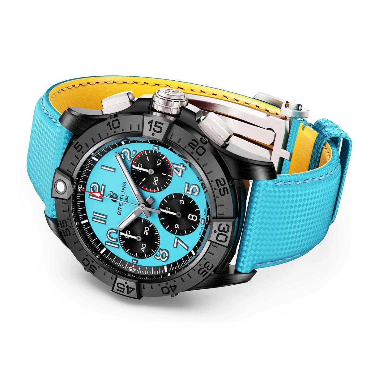Breitling Avenger Night Mission Chronograph 42mm Turquoise Dial Watch - Berry's Jewellers