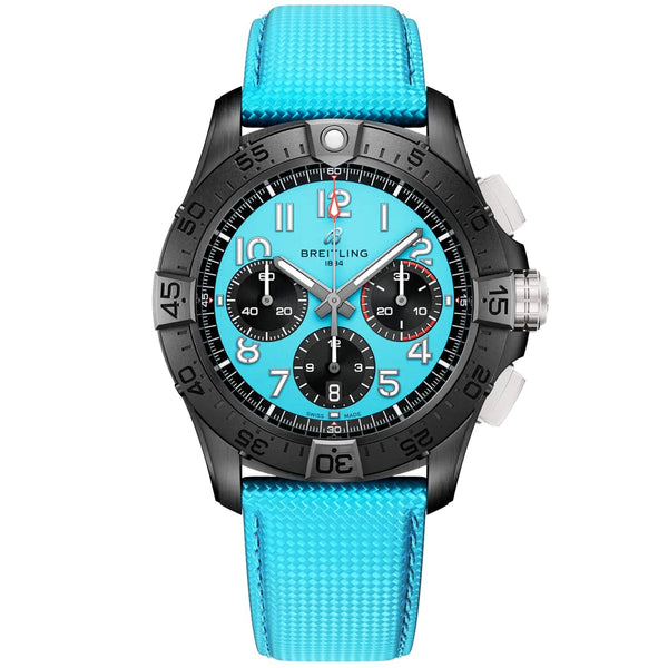 Breitling Avenger Night Mission Chronograph 42mm Turquoise Dial Watch - Berry's Jewellers