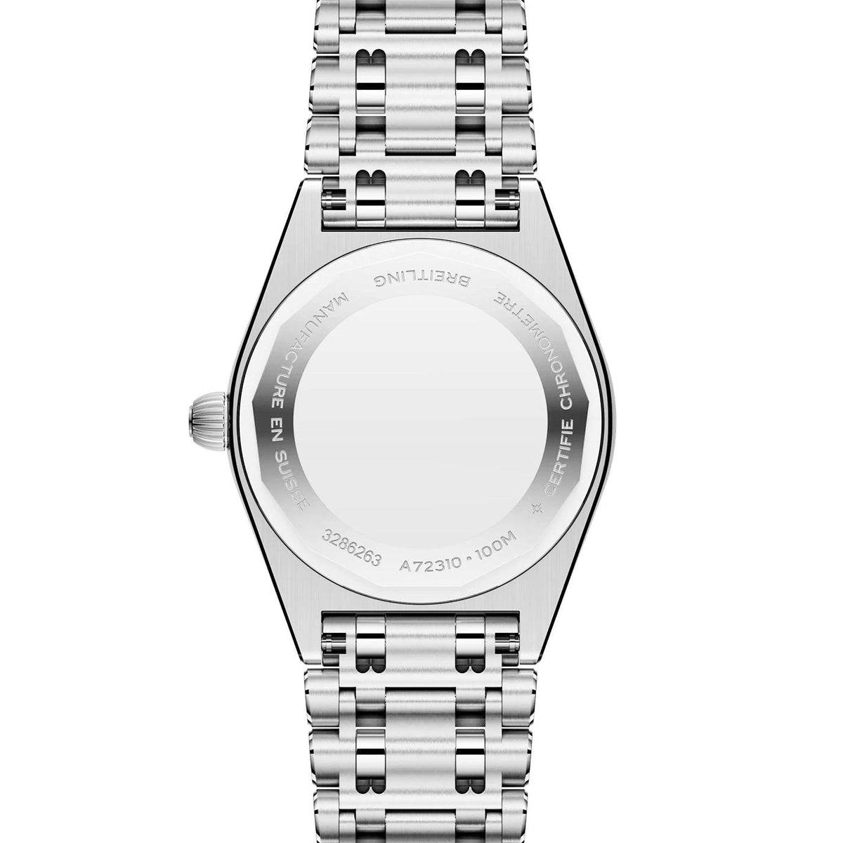 Breitling Chronomat 28mm Blue Mother of Pearl Diamond Dial Watch - Berry's Jewellers
