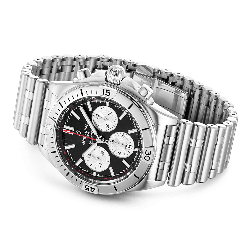 Breitling Chronomat B01 42mm Black/Silver Dial Men's Automatic Chronograph Watch - Berry's Jewellers
