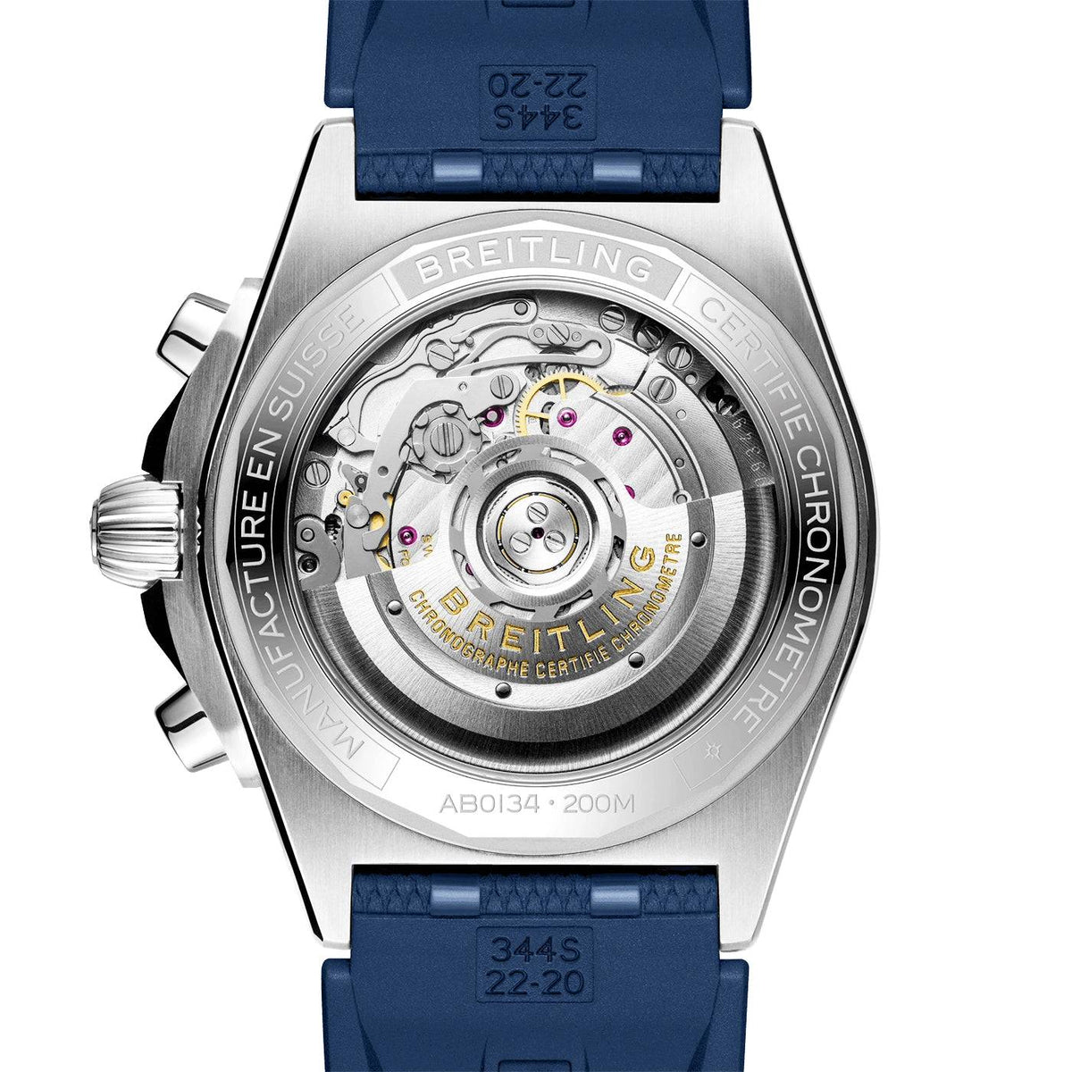 Breitling Chronomat B01 42mm Blue Dial Chronograph Rubber Strap Watch - Berry's Jewellers
