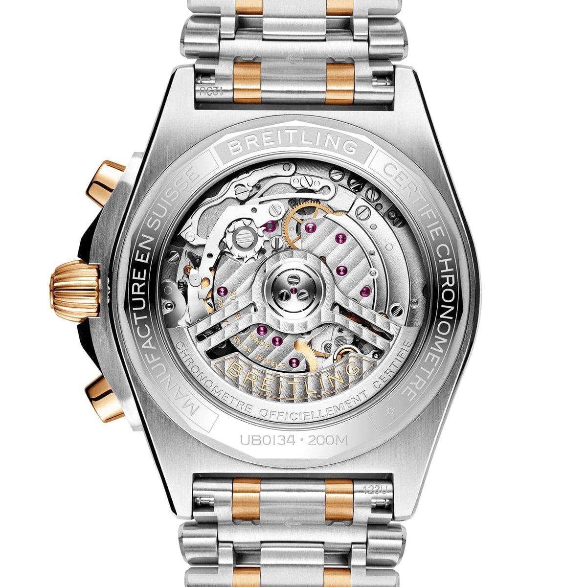 Breitling Chronomat B01 42mm Two-Tone Deep Green Dial Chronograph Watch - Berry's Jewellers