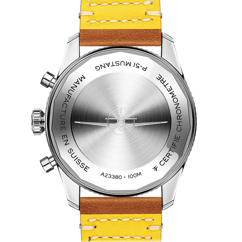 Breitling Classic AVI P-51 Mustang 42mm Black Dial Chronograph Strap Watch - Berry's Jewellers