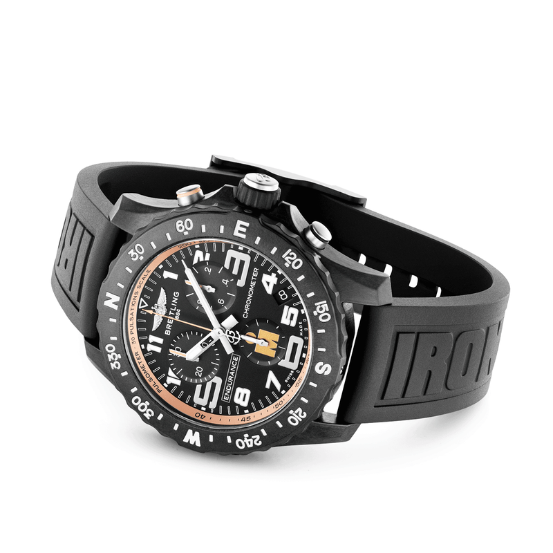 Breitling Endurance Pro IRONMAN Finisher 44mm Breitlight Black Strap Watch - Berry's Jewellers