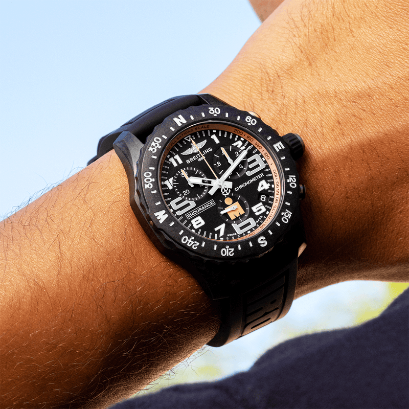 Breitling Endurance Pro IRONMAN Finisher 44mm Breitlight Black Strap Watch - Berry's Jewellers