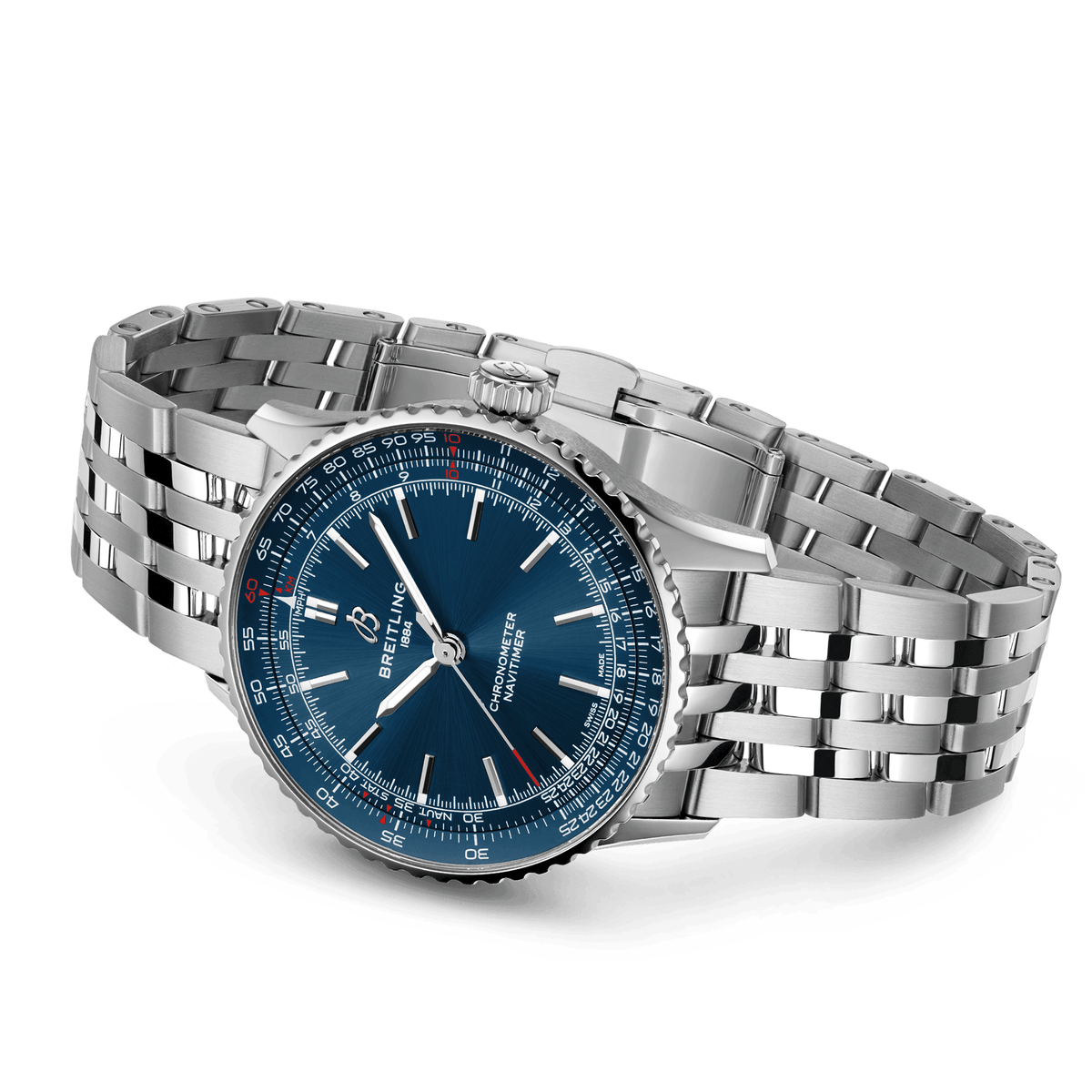 Breitling Navitimer 41mm Blue Dial Men's Automatic Bracelet Watch - Berry's Jewellers