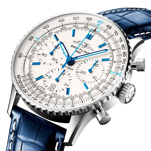 Blue Dial Men's Chronograph Strap Watch - Berry's Jewellers