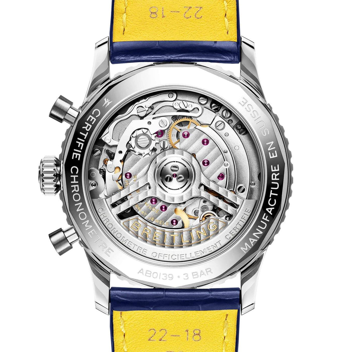 Breitling Navitimer 41mm White/Blue Dial Men's Chronograph Strap Watch - Berry's Jewellers