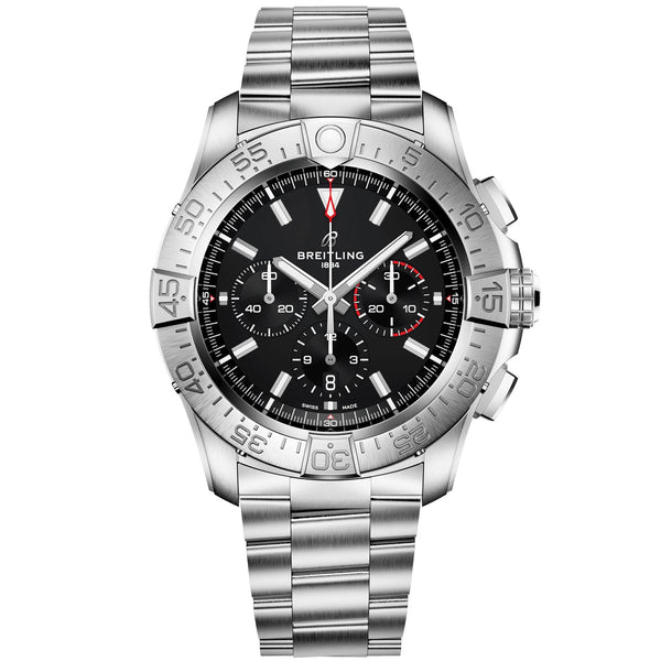 Breitling Super Avenger Chronograph 46mm Titanium Black Dial Bracelet Watch - Berry's Jewellers