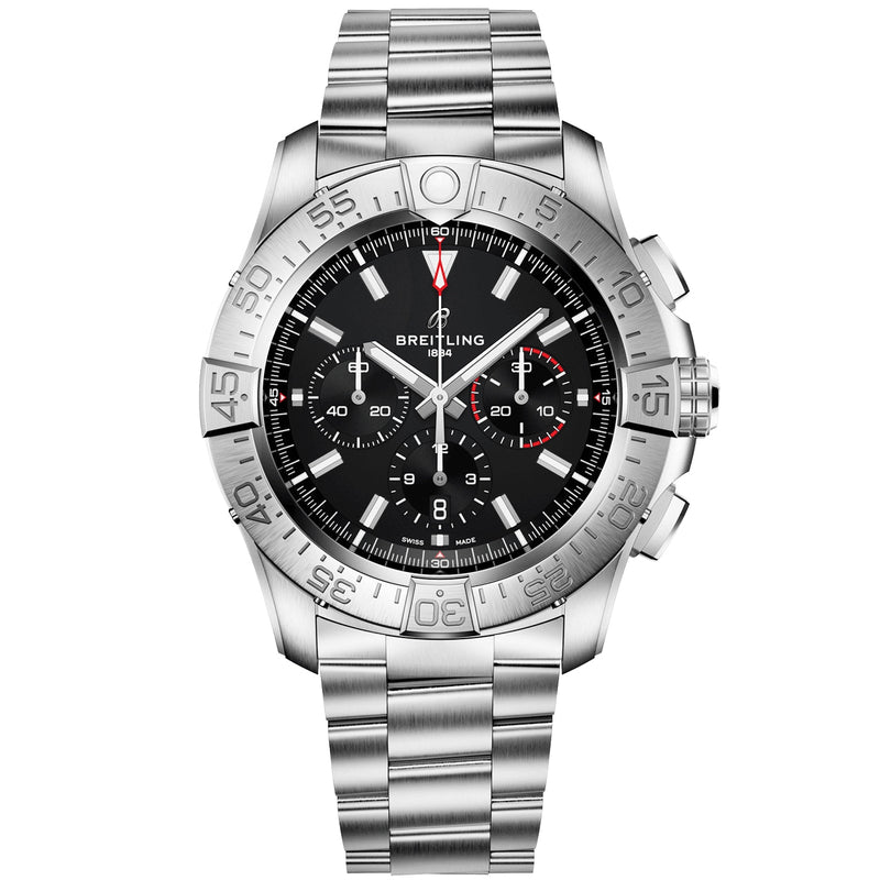Breitling Super Avenger Chronograph 46mm Titanium Black Dial Bracelet Watch - Berry's Jewellers