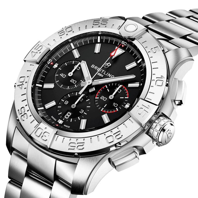 Breitling Super Avenger Chronograph 46mm Titanium Black Dial Bracelet Watch - Berry's Jewellers