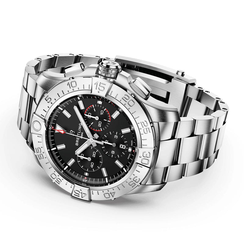 Breitling Super Avenger Chronograph 46mm Titanium Black Dial Bracelet Watch - Berry's Jewellers