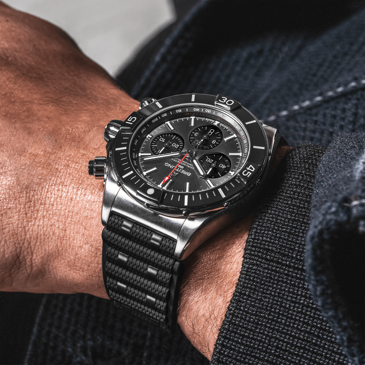 Breitling Super Chronomat 44mm Anthracite/Black Dial Men's Automatic Watch - Berry's Jewellers