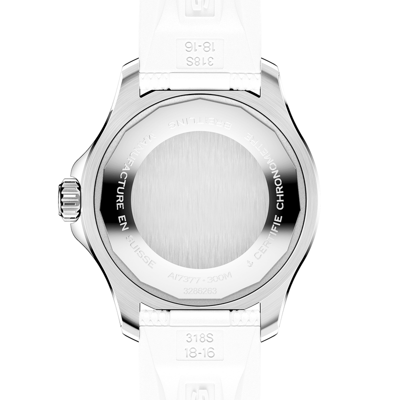 Breitling Superocean 36mm White Dial Automatic Rubber Strap Watch - Berry's Jewellers