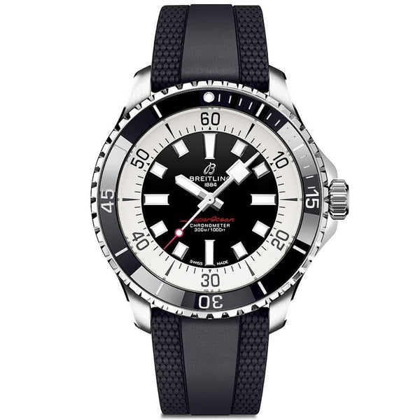 Breitling Superocean 44mm Black Dial Men's Automatic Strap Watch - Berry's Jewellers