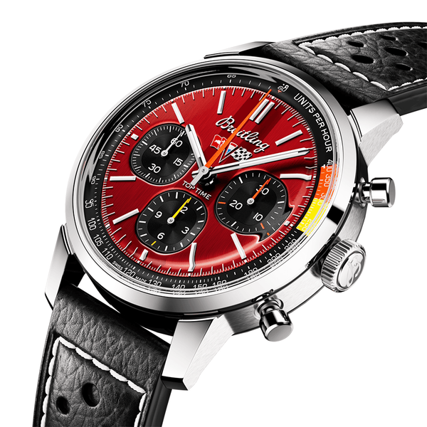 Breitling Top Time B01 Chevrolet Corvette 41mm Red Dial Automatic Strap Watch - Berry's Jewellers
