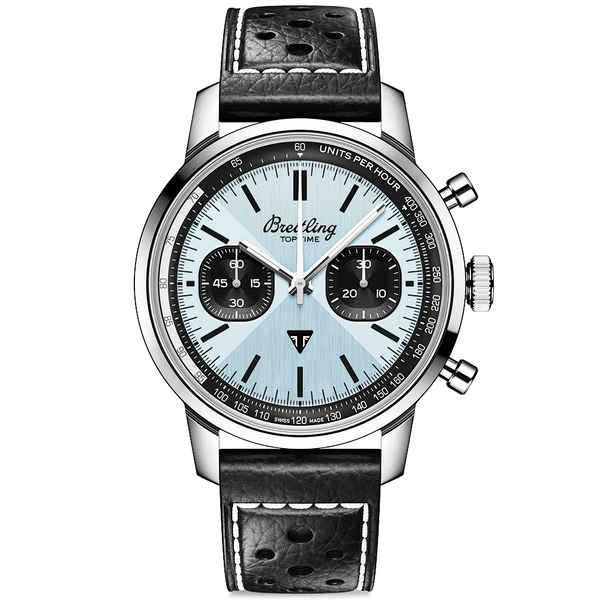 Breitling Top Time B01 Triumph 41mm Ice Blue Dial Men's Automatic Strap Watch - Berry's Jewellers