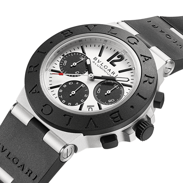 Black Dial Rubber Bezel Chronograph Watch - Berry's Jewellers