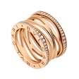 B.Zero1 Zaha Hadid 18ct Rose Gold Diamond Set Four Band Ring