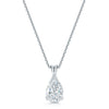 18ct White Gold GIA Certificated Pear Cut Diamond Solitaire Pendant