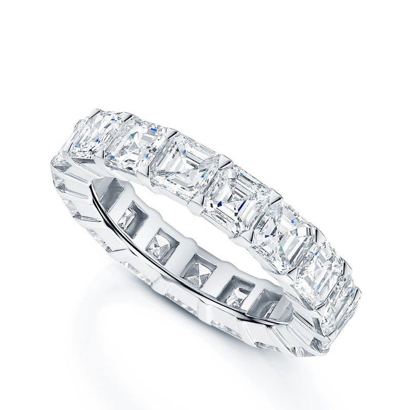 Berry's Platinum Asscher Cut Diamond Full Eternity Ring - Berry's Jewellers