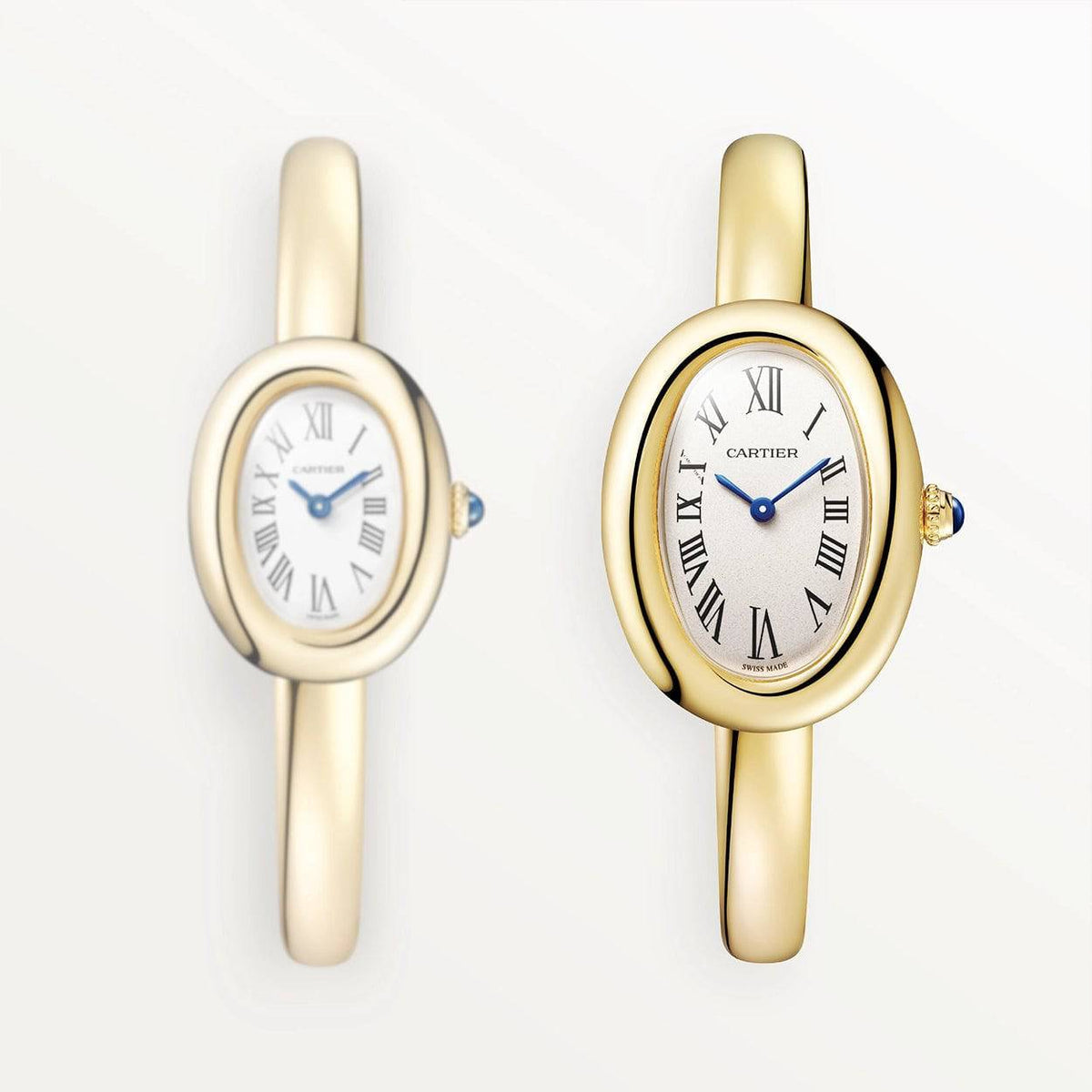 Cartier Baignoire Small Size 17 18ct Yellow Gold Ladies Bangle Watch - Berry's Jewellers