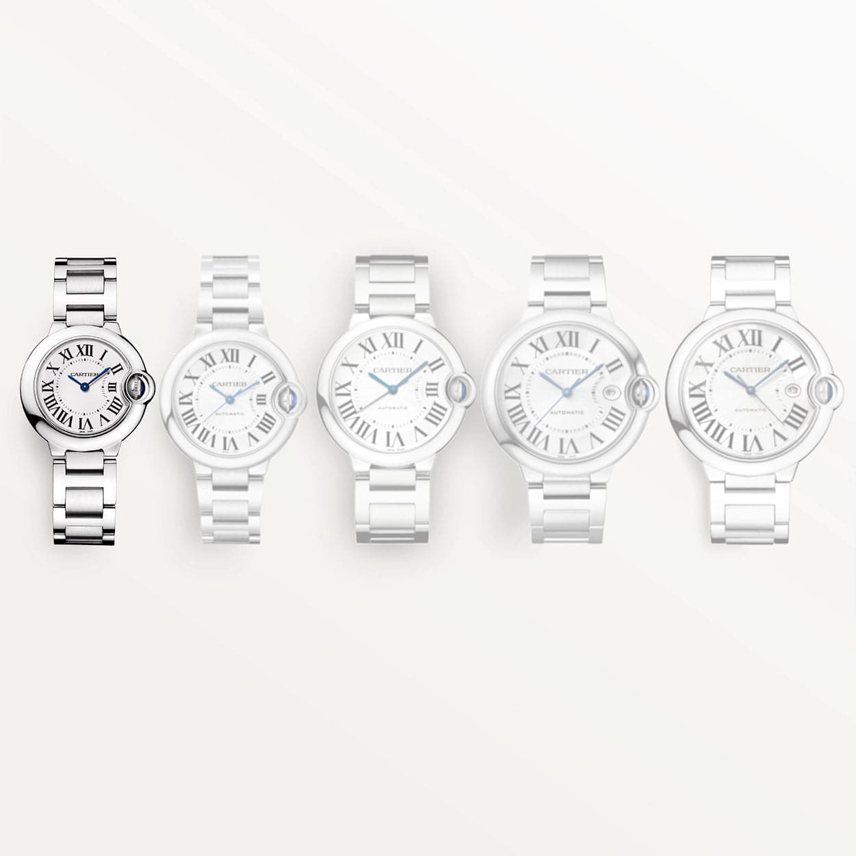 Cartier Ballon Bleu レディース 時計 Cartier Ballon Bleu Steel Ladies Bracelet Watch WSBB0073