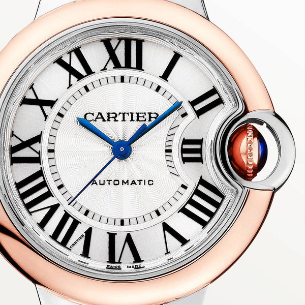 Cartier Ballon Bleu de Cartier 33mm 18ct Pink Gold and Steel Watch - Berry's Jewellers